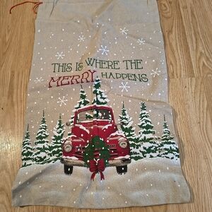 Festive Red Truck Christmas Sack